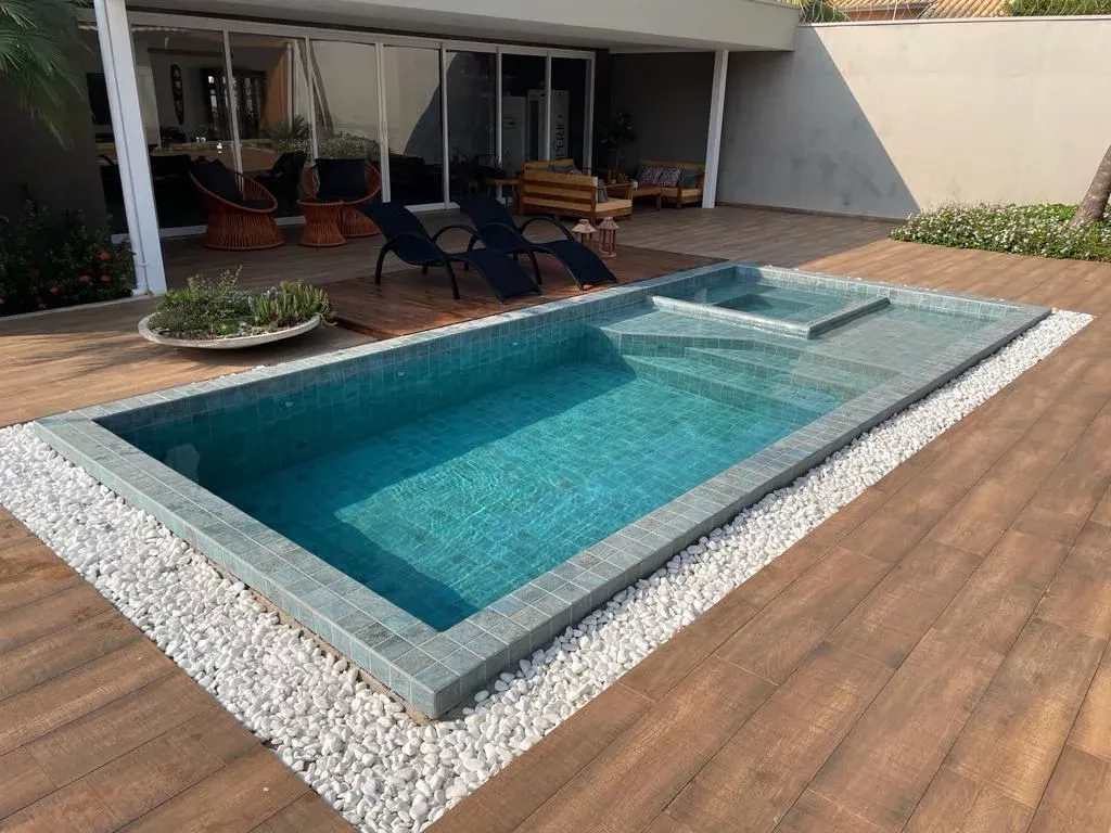 Elegance Spa fiberglass pool installed