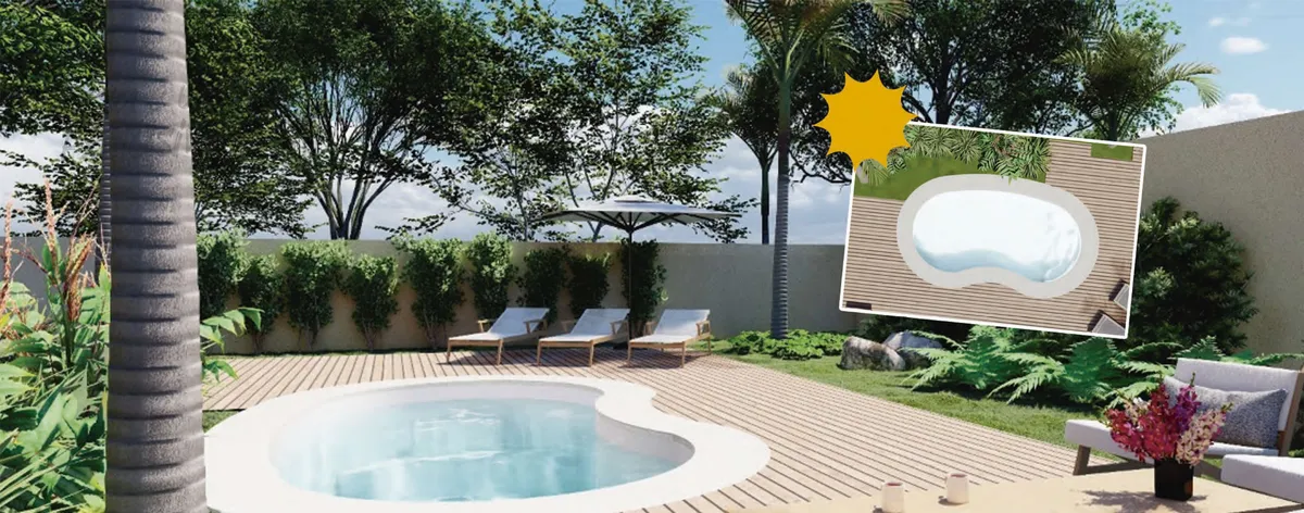 Exclusive Curve 20 fiberglass pool
