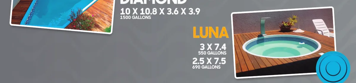Exclusive Luna fiberglass pool installed