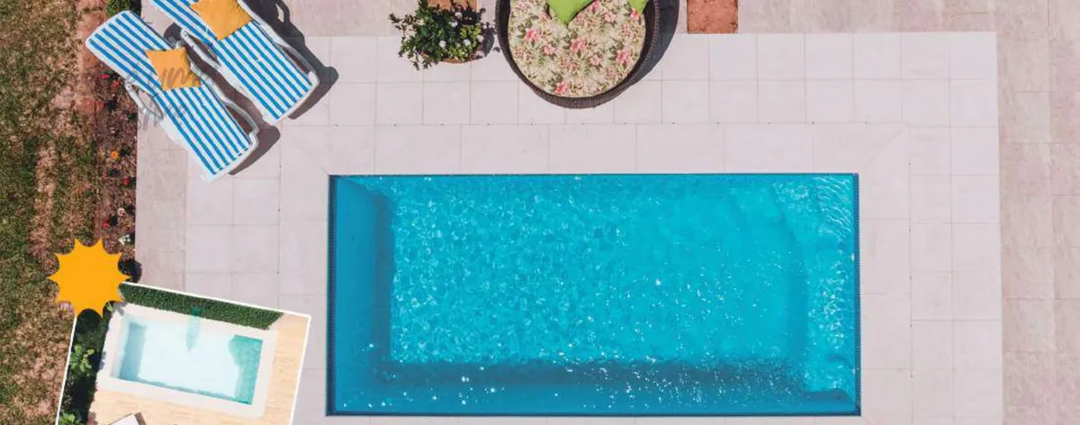Exclusive New Fiori fiberglass pool installed