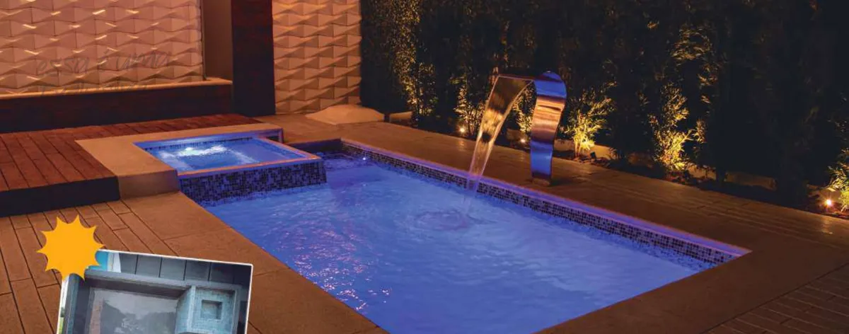 Exclusive Piazza Spa fiberglass pool installed