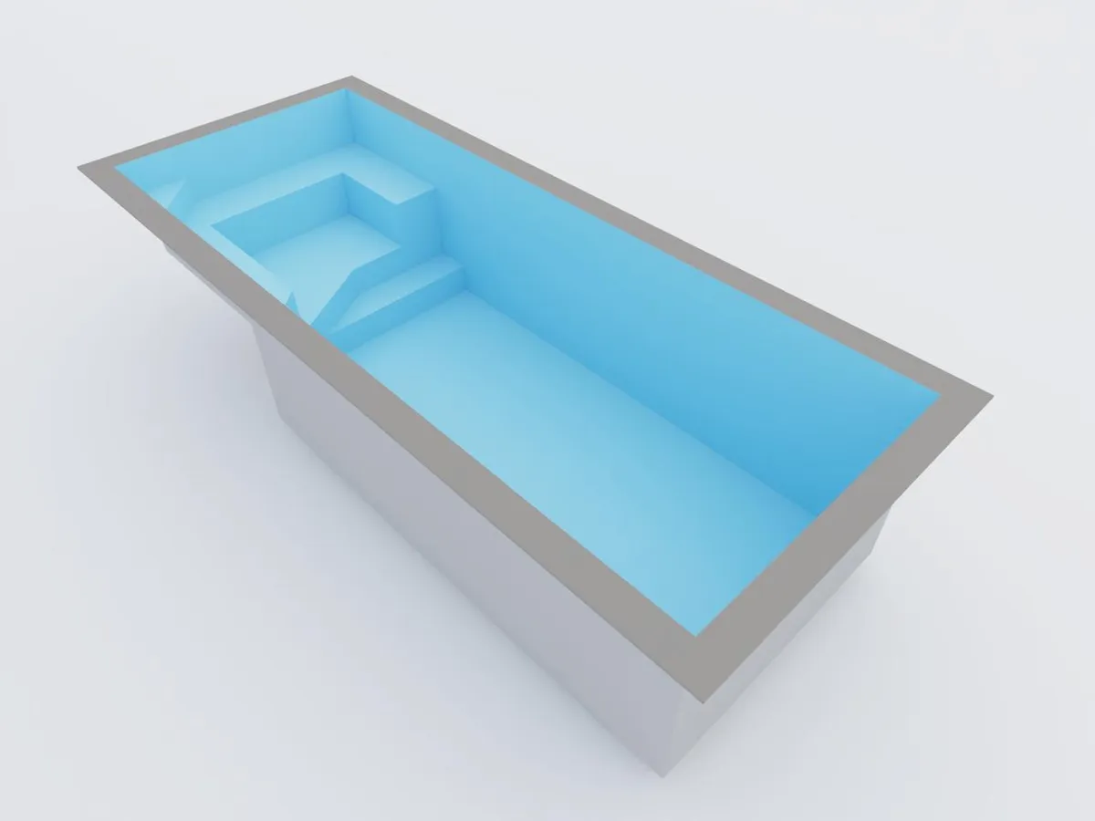 Kisol Slim Spa fiberglass pool installed