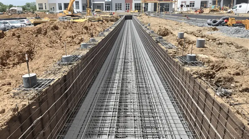 Commercial grade beam foundation — completed pour in the Kansas City metro