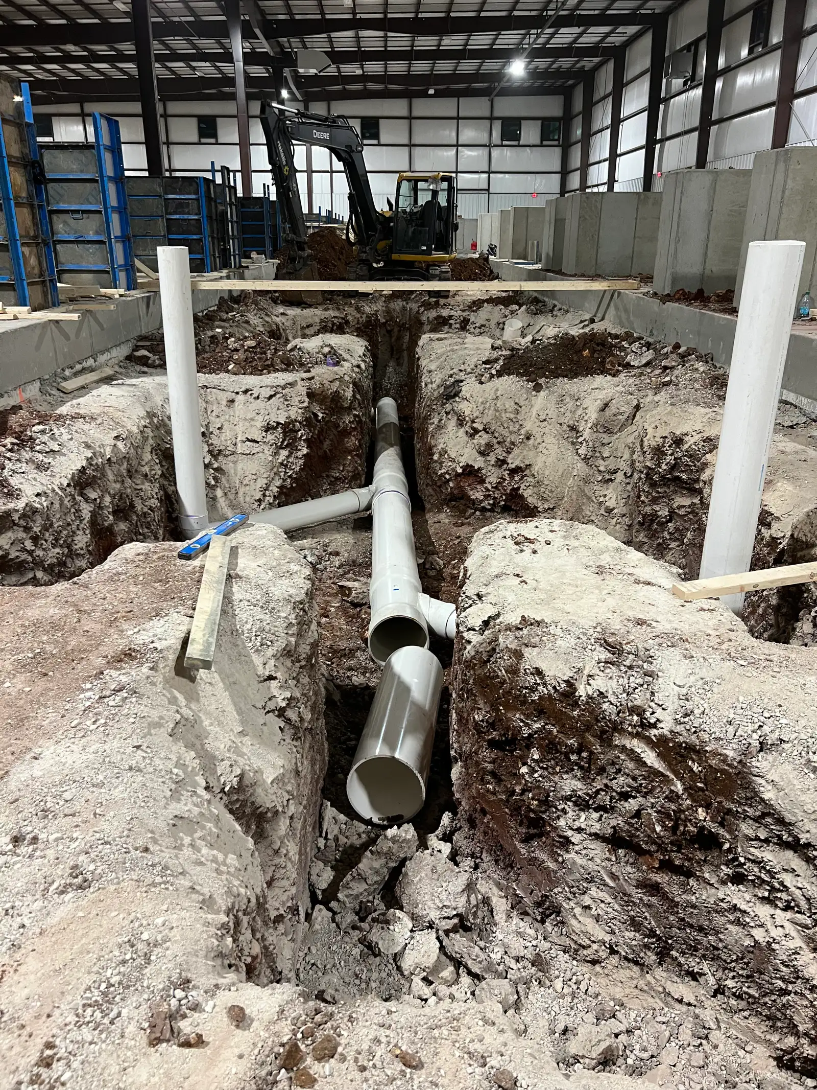 Finished warehouse concrete floor — commercial building in the Kansas City Northland