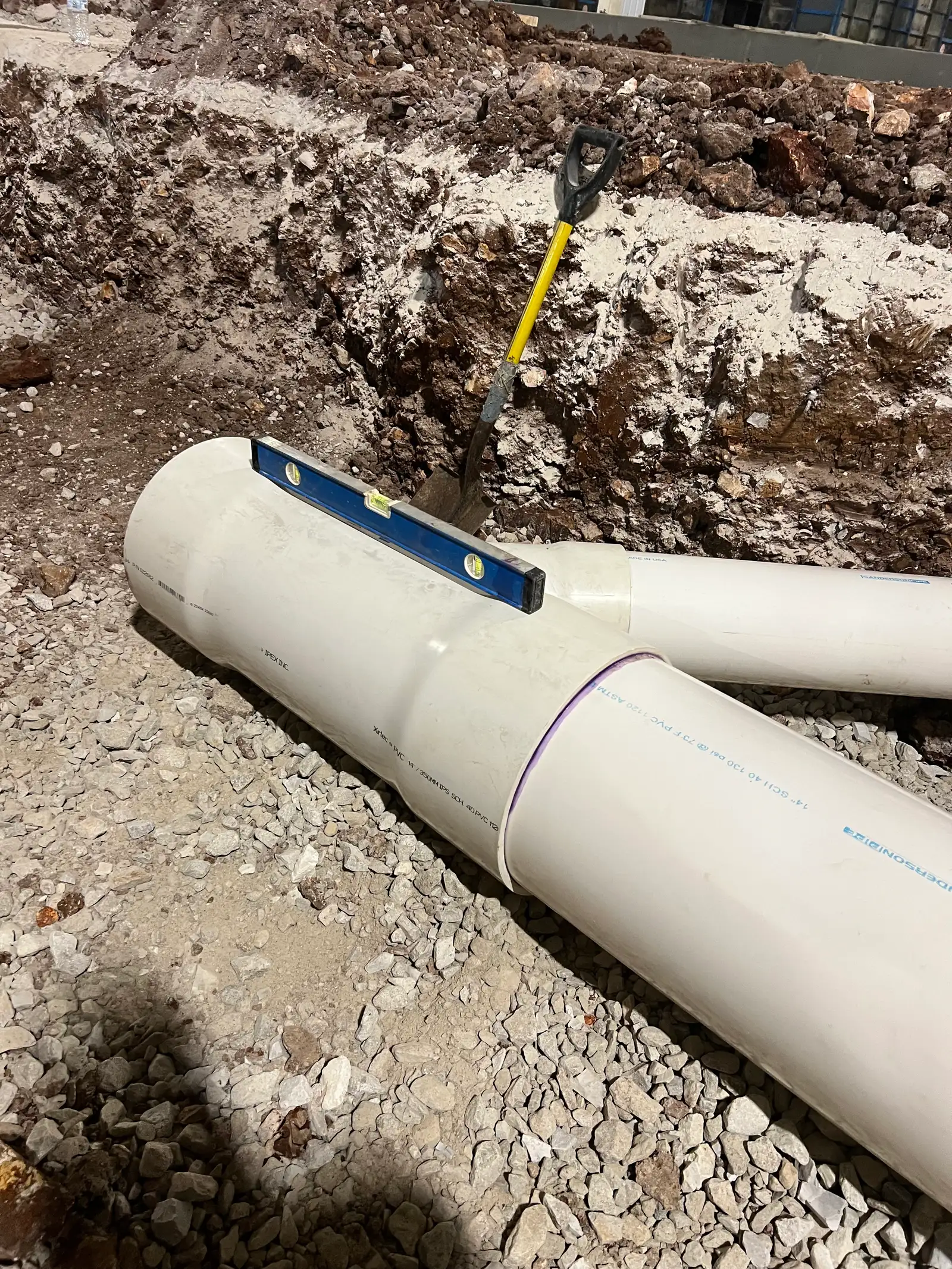 Finished concrete curb and gutter — commercial property in Kansas City metro